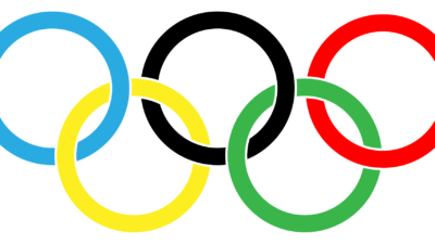 De olympiska ringarna.