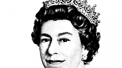 Teckning på Elizabeth II